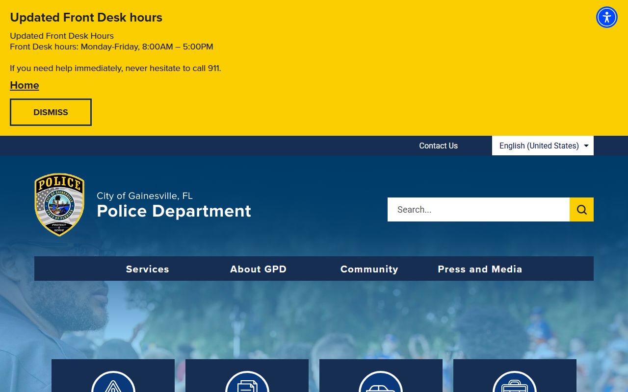 Gainesville Police Department website for warrant records information