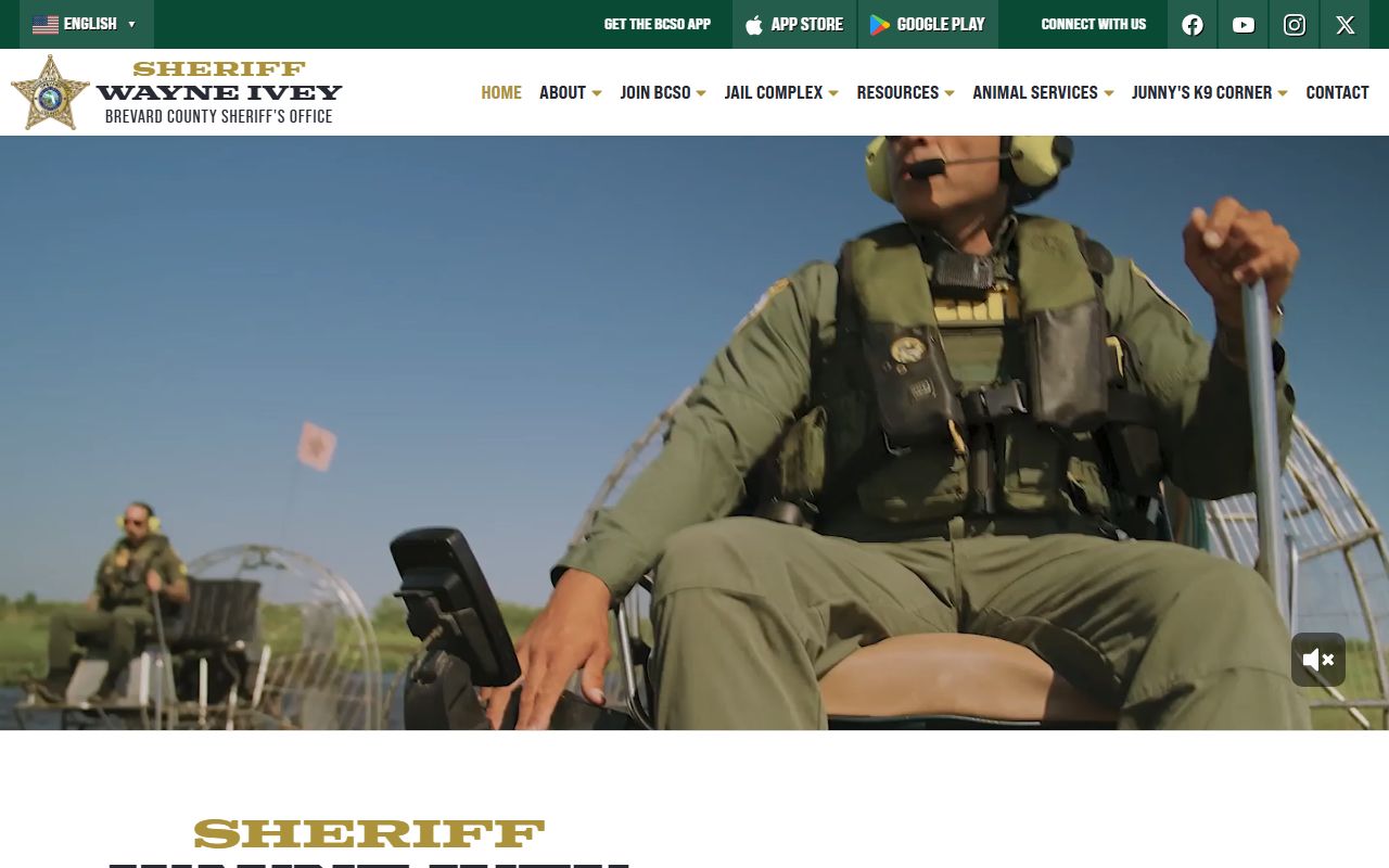 Brevard County Sheriff's Office website for warrant records
