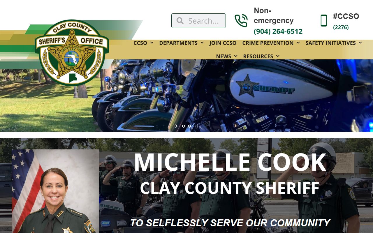 Clay County Sheriff's Office website for warrant records