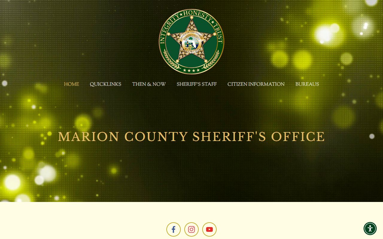 Marion County Sheriff's Office website for warrant records