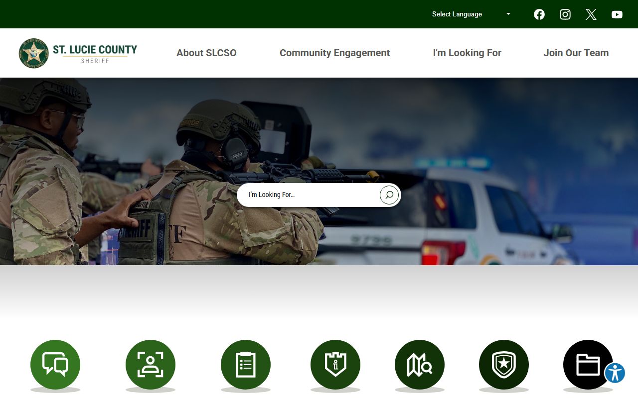 St. Lucie County Sheriff's Office website for warrant records